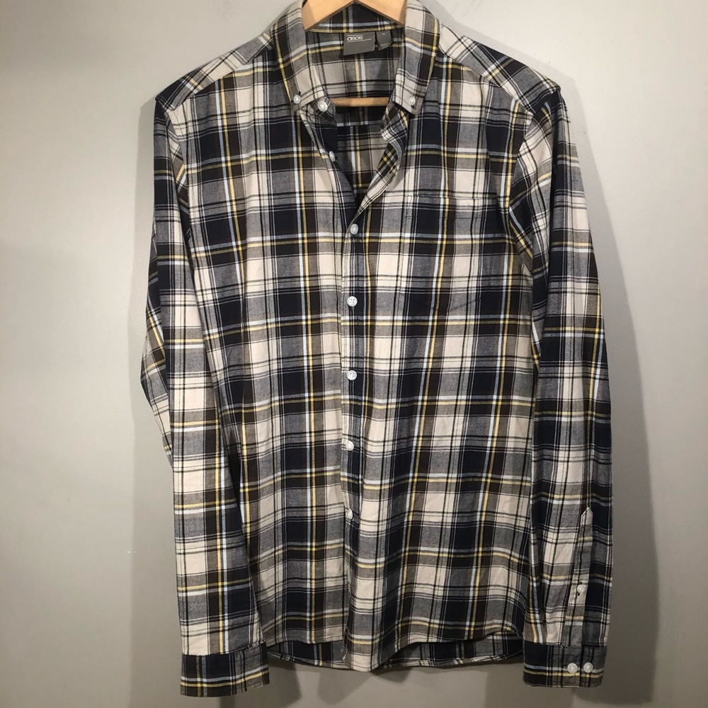Men’s ASOS Button Down Plaid Shirt Size Medium